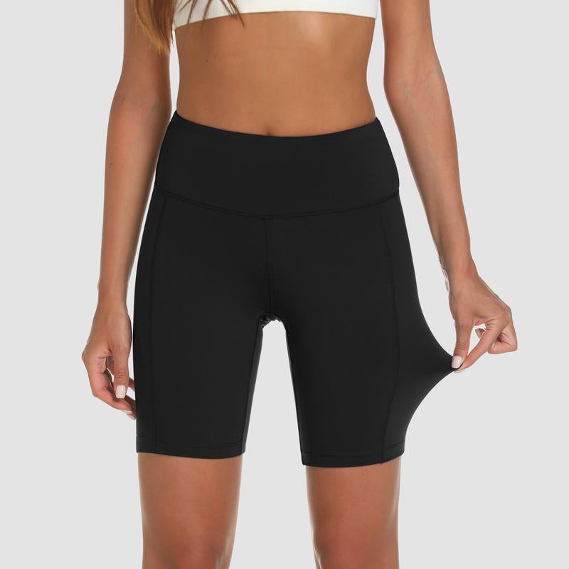 VILIGO 3-Pack 8" Biker Shorts for Women – High-Waisted Yoga Shorts with Tummy Control, Hidden Pocket, Stretchy & Soft, 75% Nylon, 25% Spandex, Perfect for Workout & Casual Wear